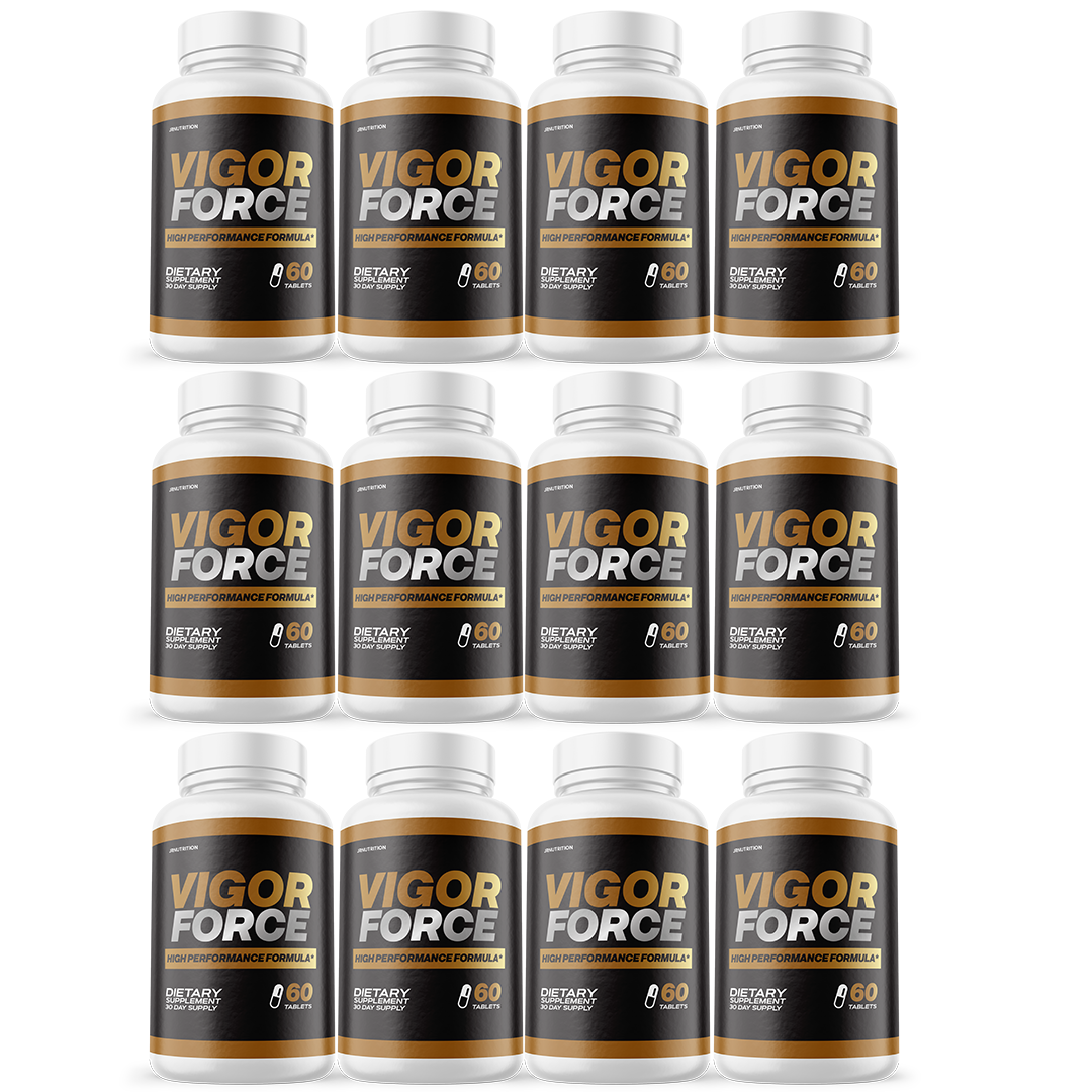 Vigor Force Male Supplement, Vigor Tablets to Boost Vitality & Energy-12 Bottles